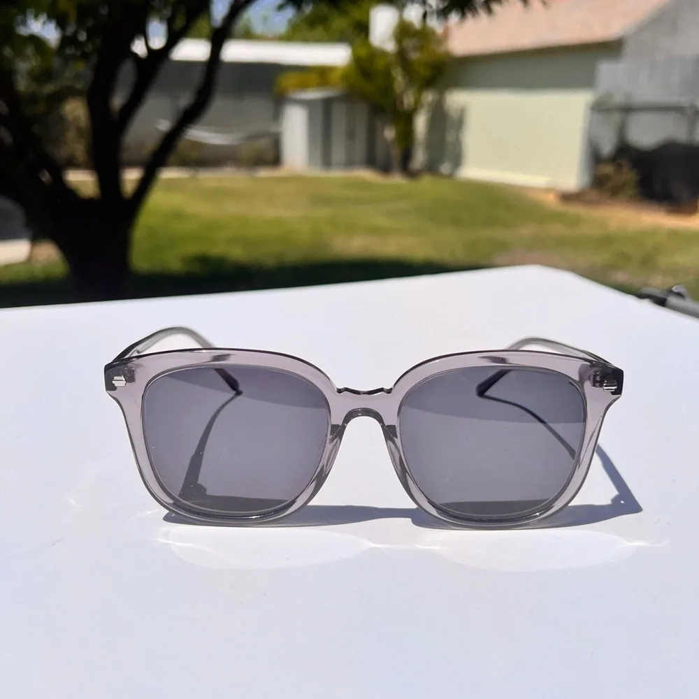 Women's Transparent Gray Sunglasses - Stephane Christian ‘Burning’ #128